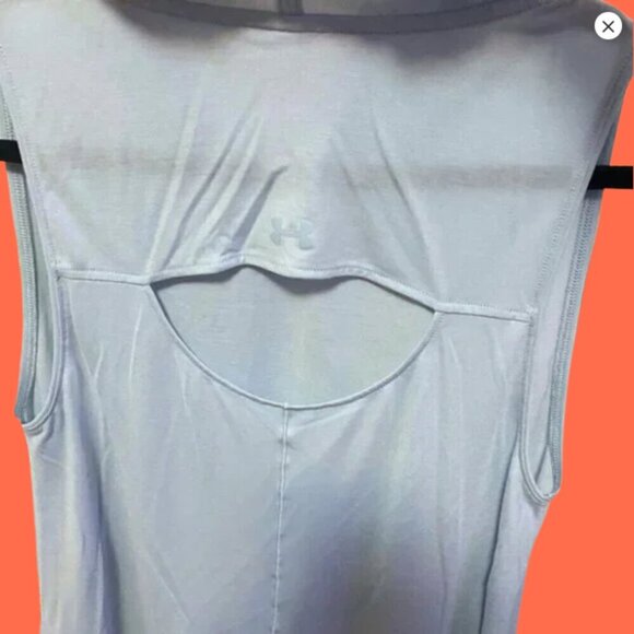 Under Armour Blue Sleeveless Hoodie Tank with Back Cutout | Size M - Picture 5 of 9